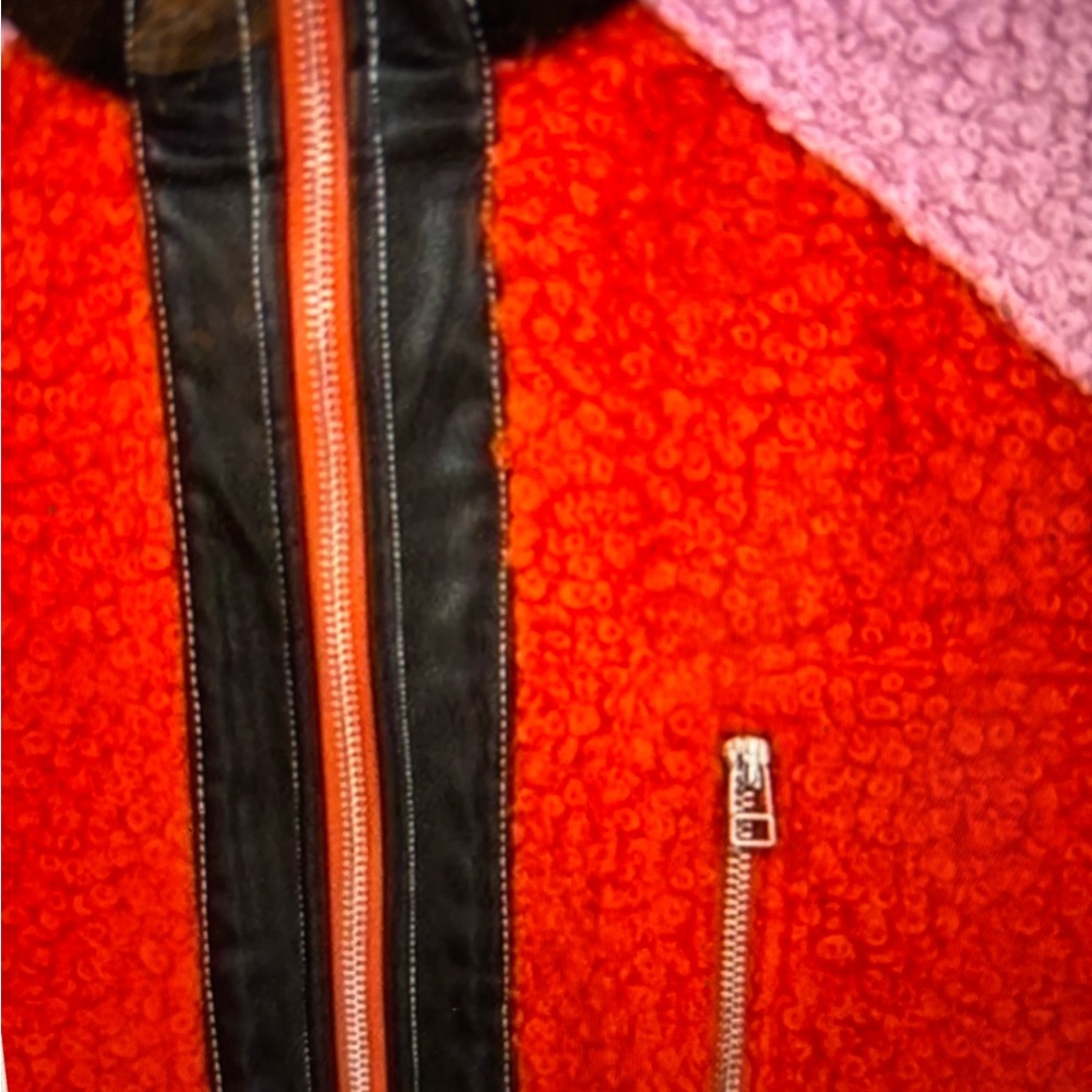 STAUD oversized Sherpa colorful women’s jacket XS. - Picture 4 of 9